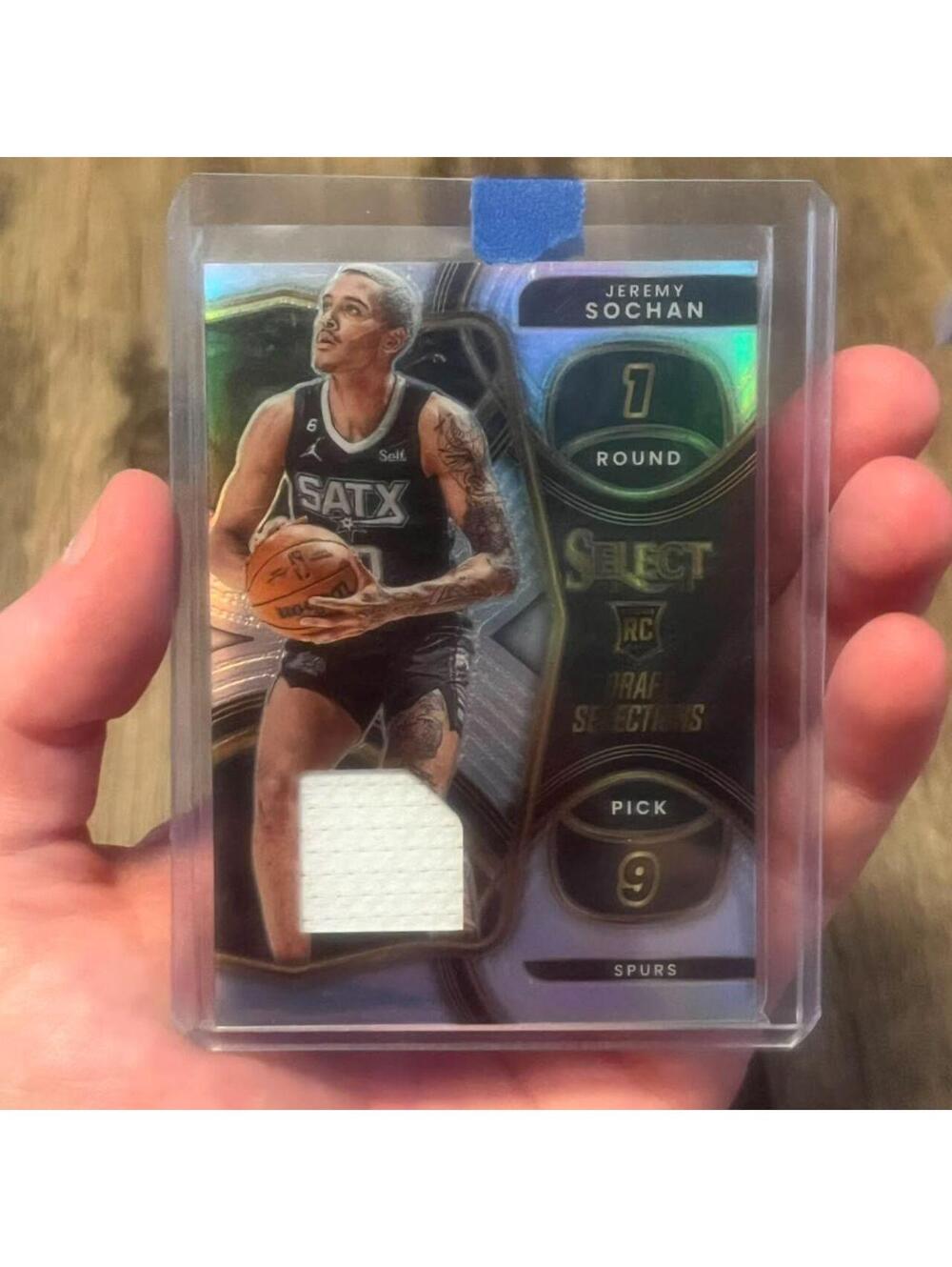 Jeremy Sochan 2022-23 Panini Select Draft Selections Prizm DSM-JS RC Relic Spurs